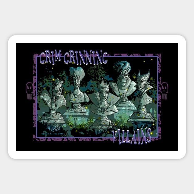 Grim Grinning Villains Magnet by ProlificLifeforms